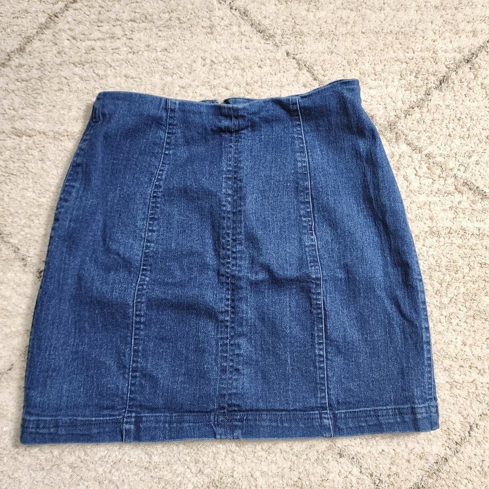 Wild Honey Denim Mini Skirt Womens Size S Blue High Waisted Casual Y2K festival